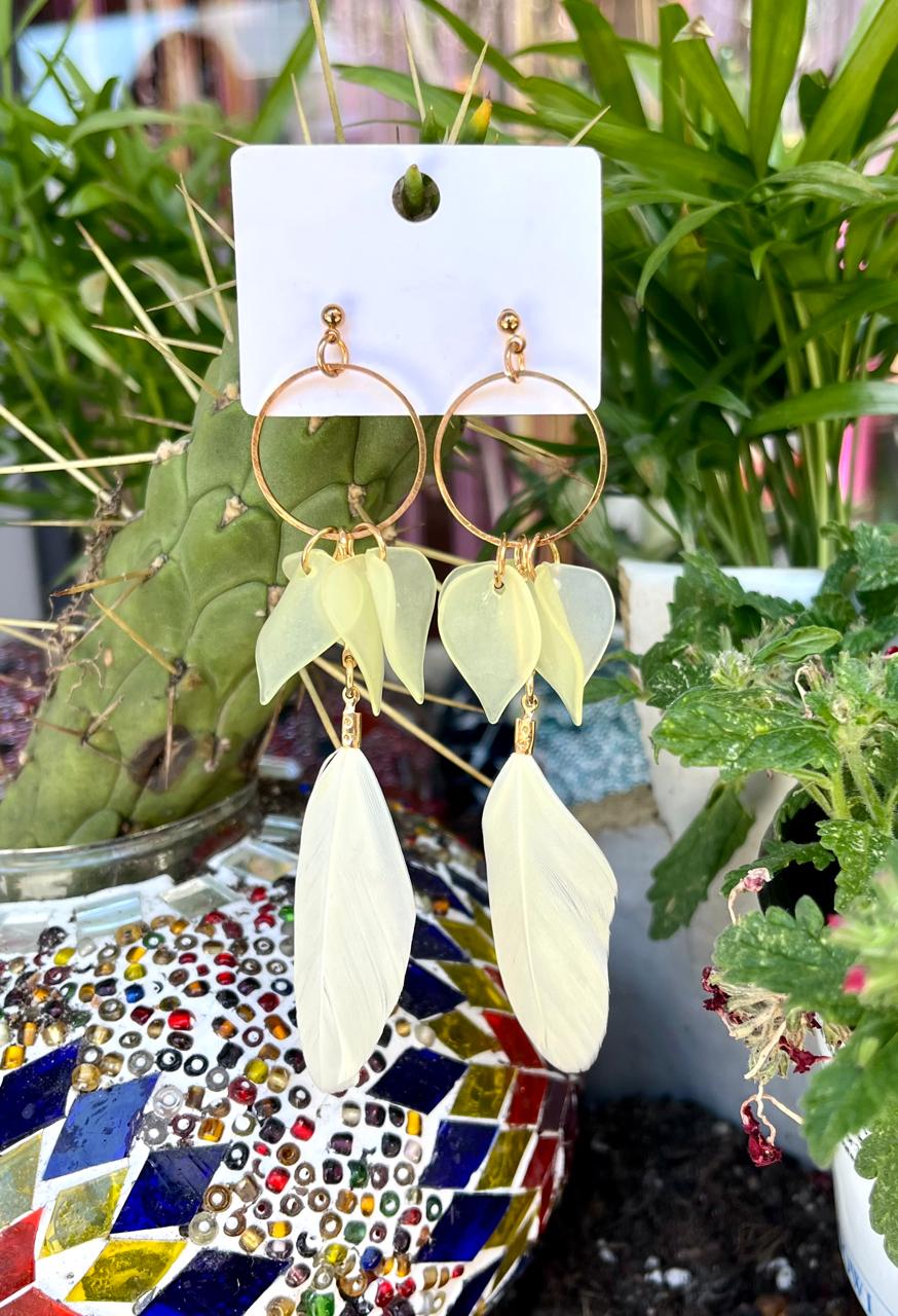 Feather & Shell Earings