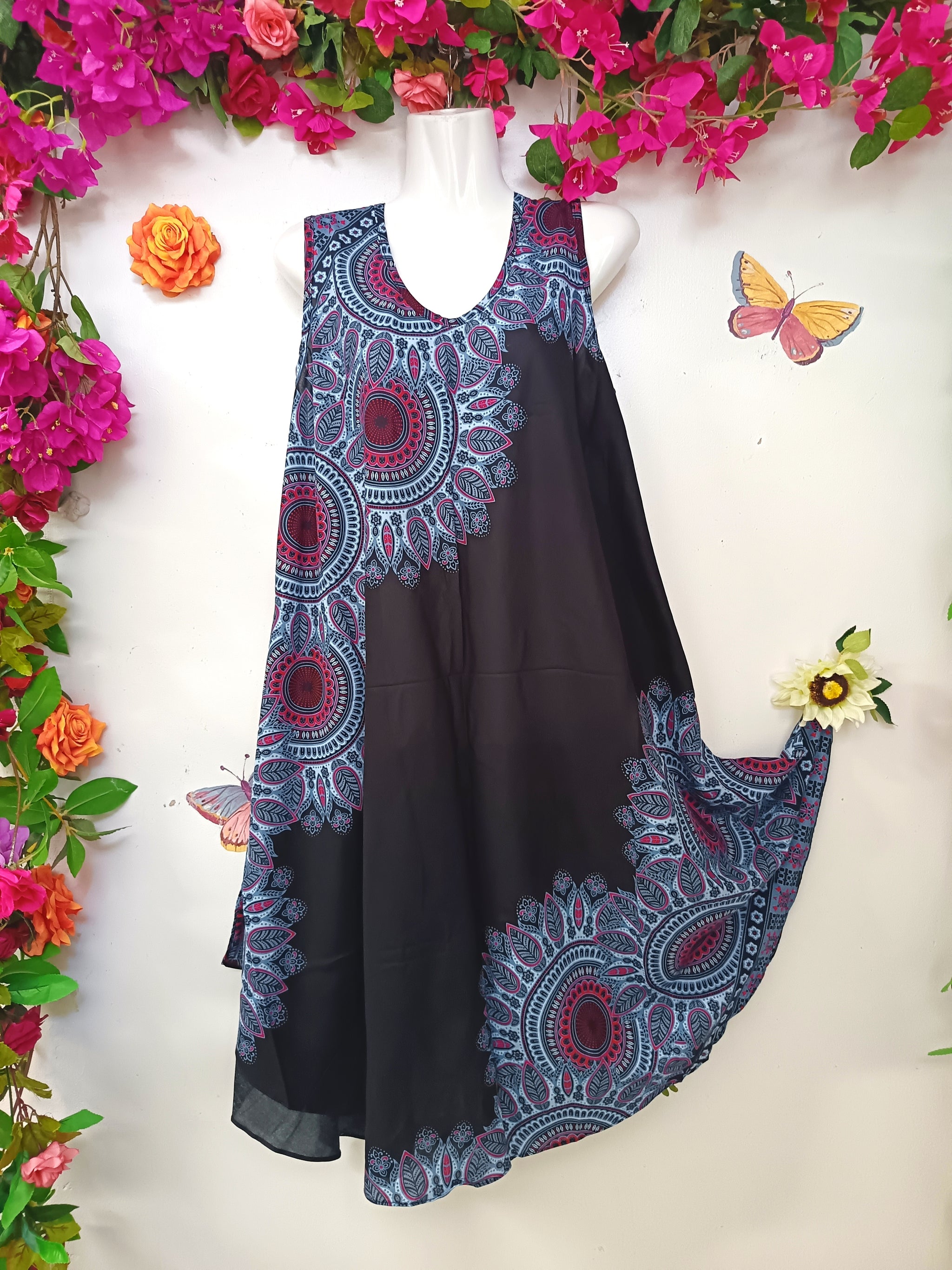 Thai Sleeveless Swing Dress