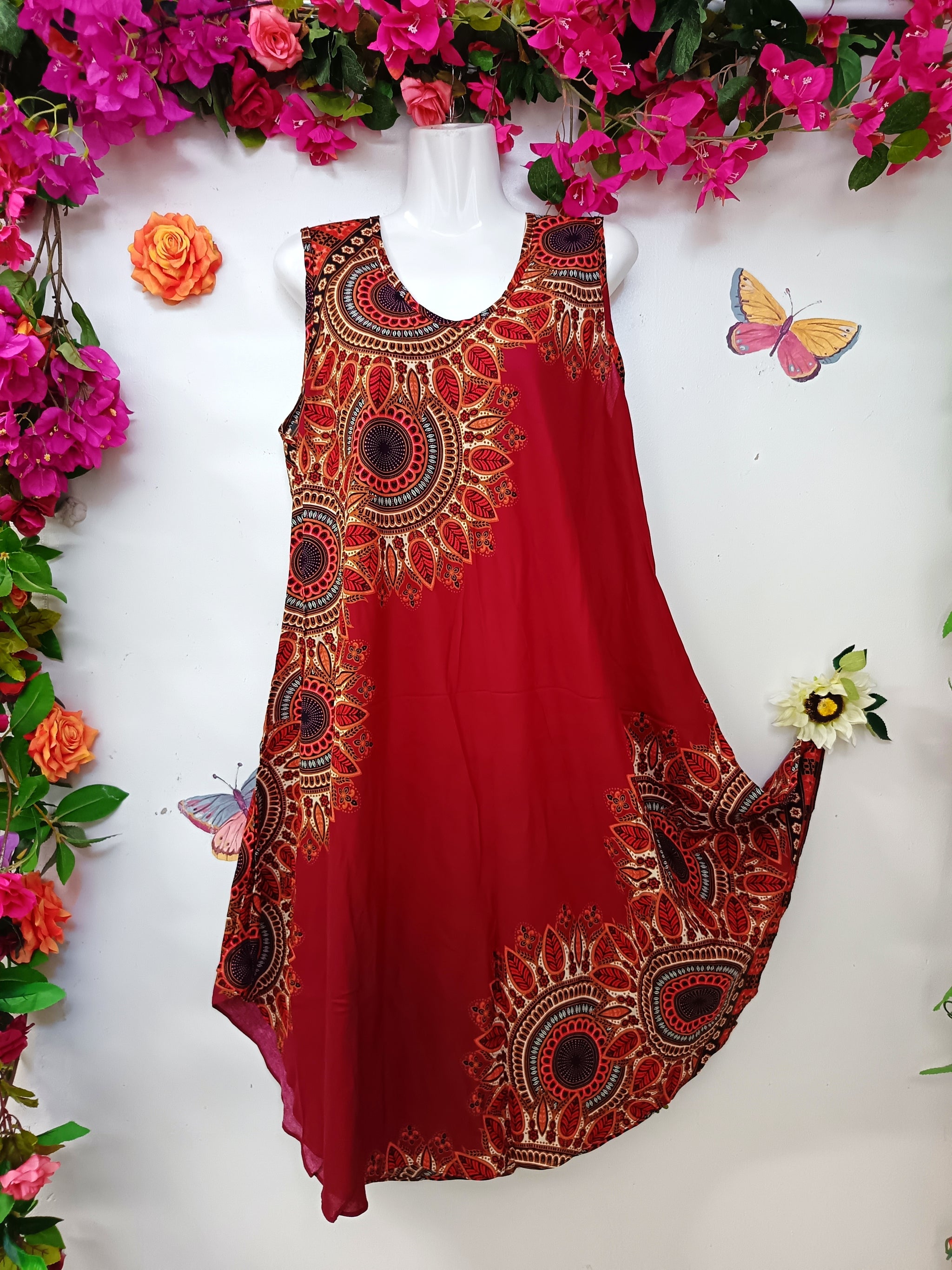 Thai Sleeveless Swing Dress
