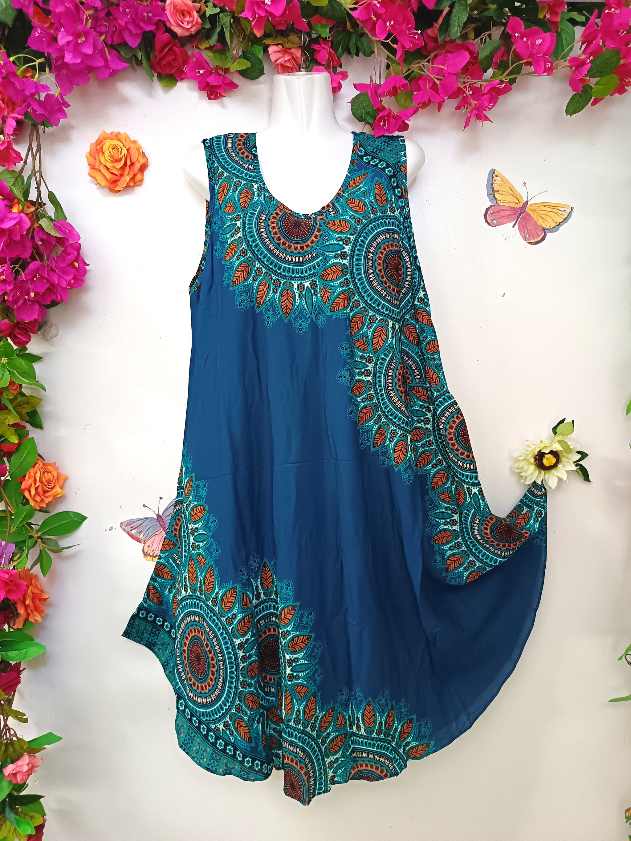 Thai Sleeveless Swing Dress
