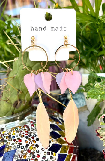 Feather & Shell Earings