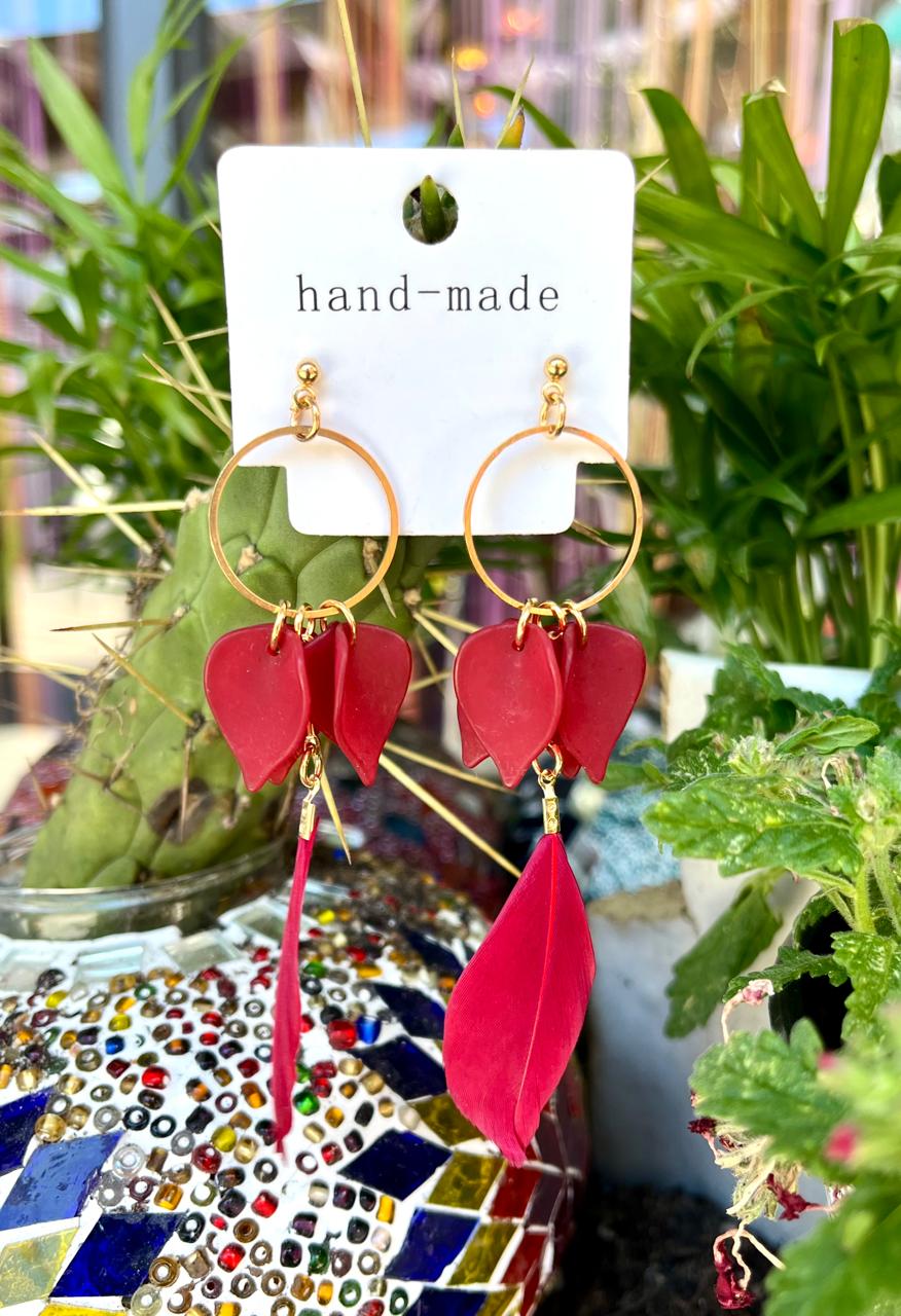 Feather & Shell Earings
