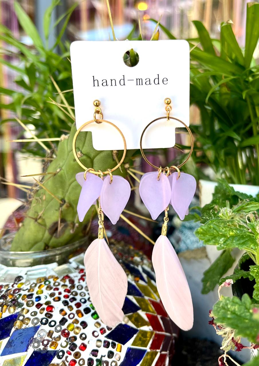 Feather & Shell Earings