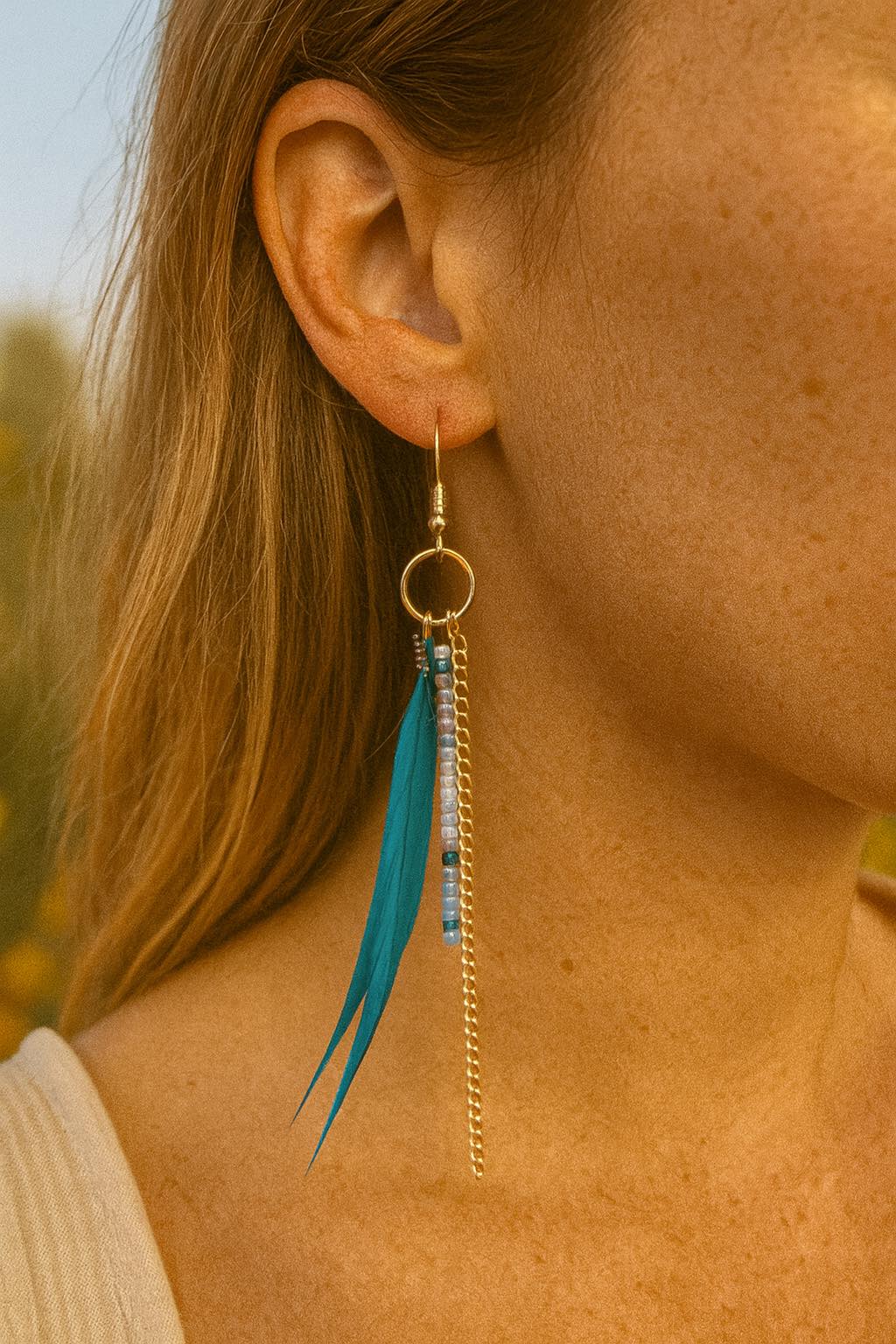 Feather Tail Earings