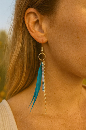 Feather Tail Earings