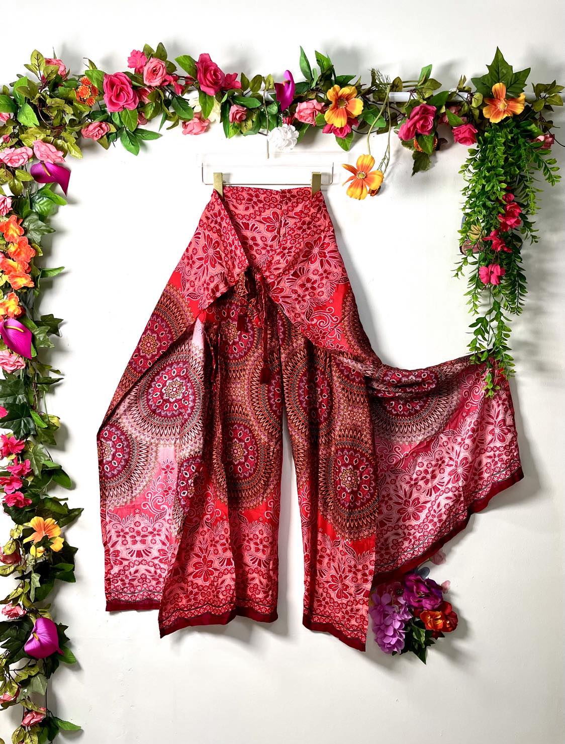 Pantalon Fisherman Thai En Coton - Yoga, Plage, Écharpe Longue, Couleur Azur, Taille Unique 105 Cm - 8