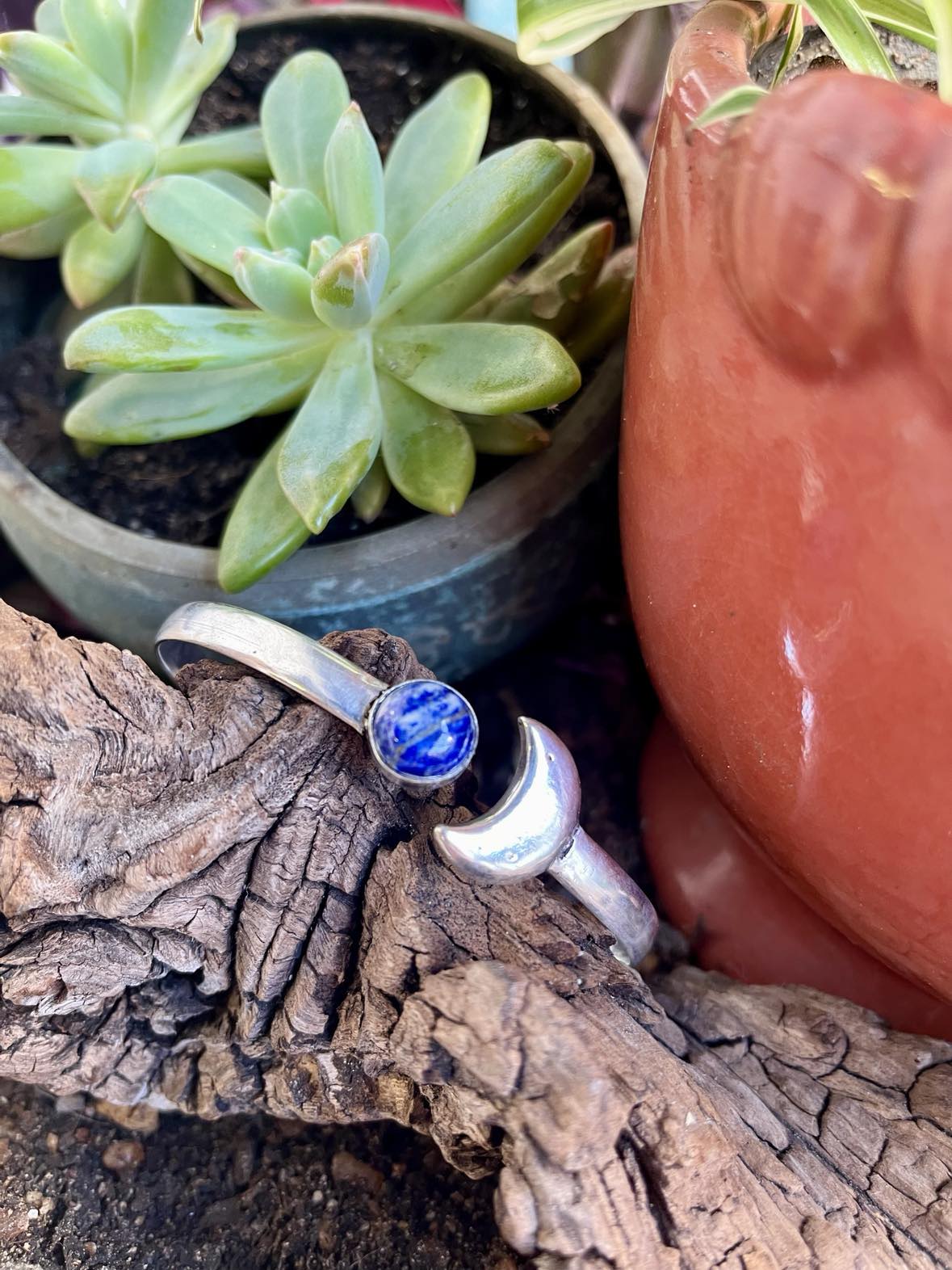 Gemstone Moon Bangle