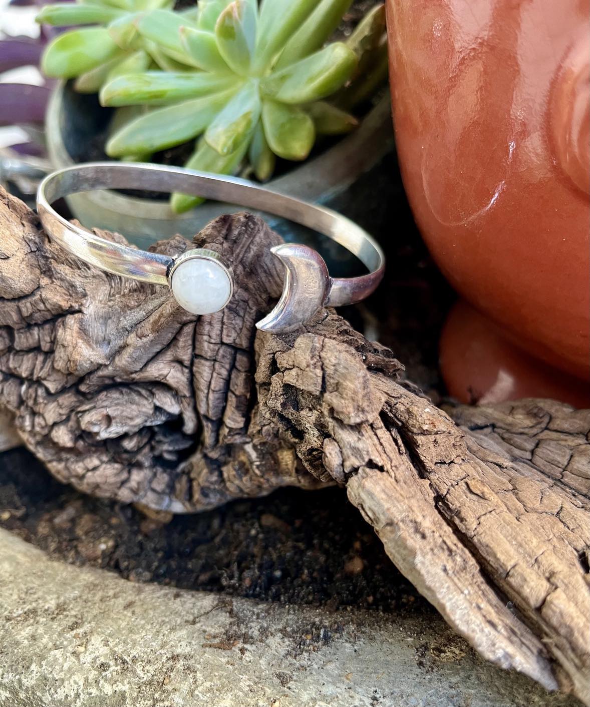 Gemstone Moon Bangle