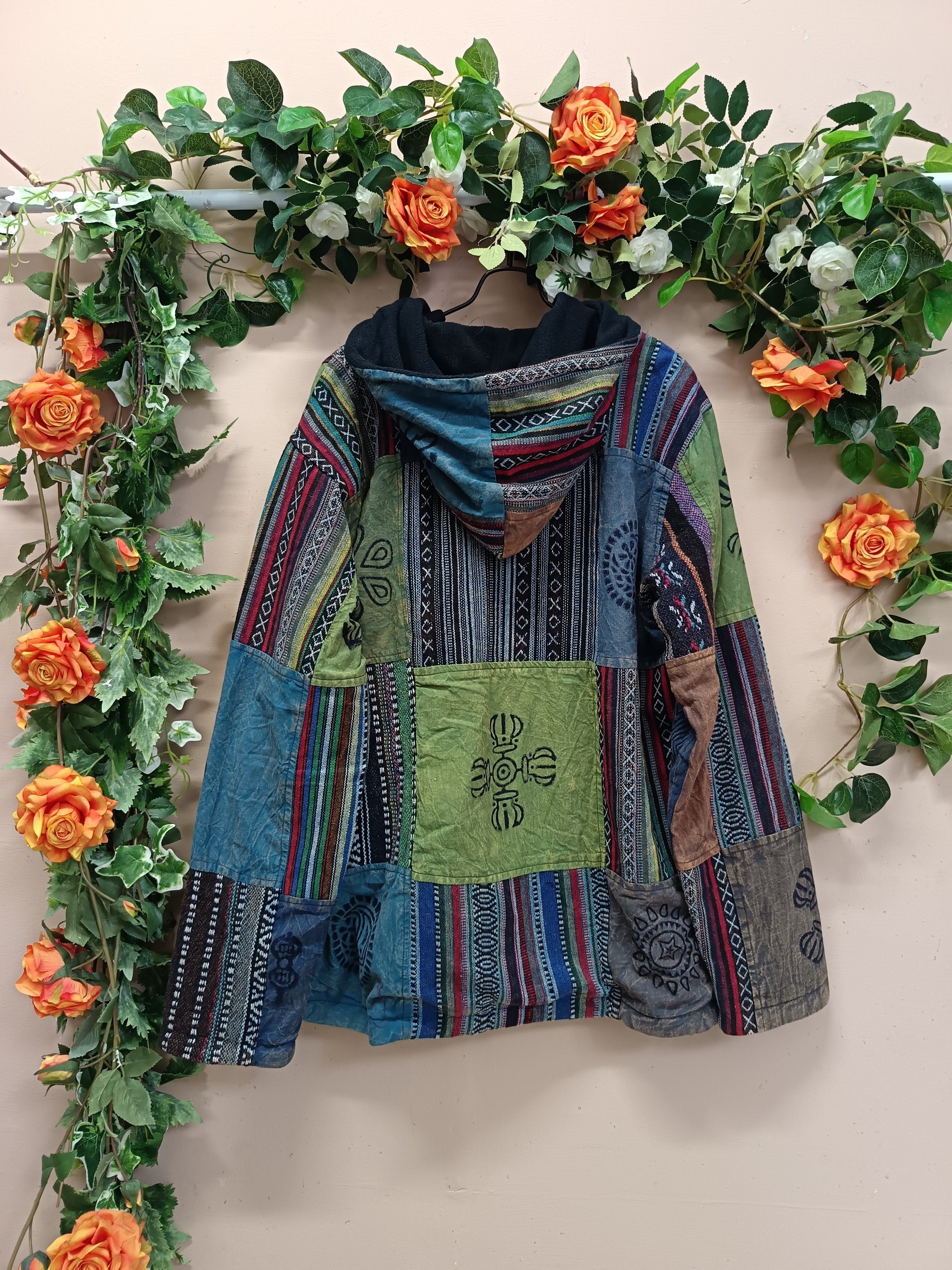 Gheri Patchwork Hooded Jacket XL