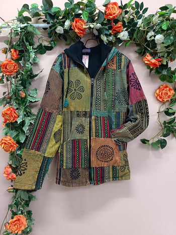 Gheri Patchwork Hooded Jacket XL