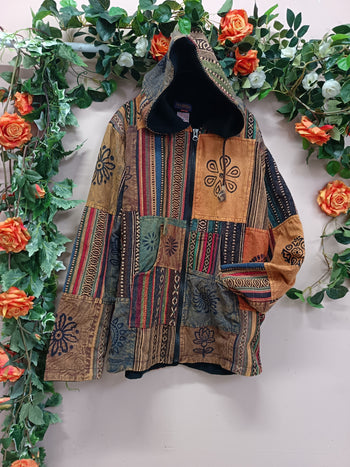 Gheri Patchwork Hooded Jacket XL