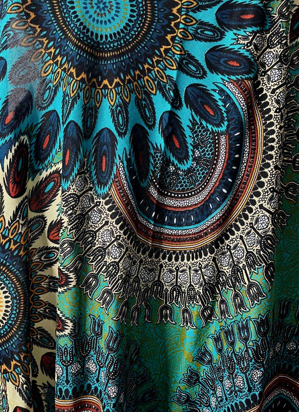 Thai Mandala Splash Swing Dress