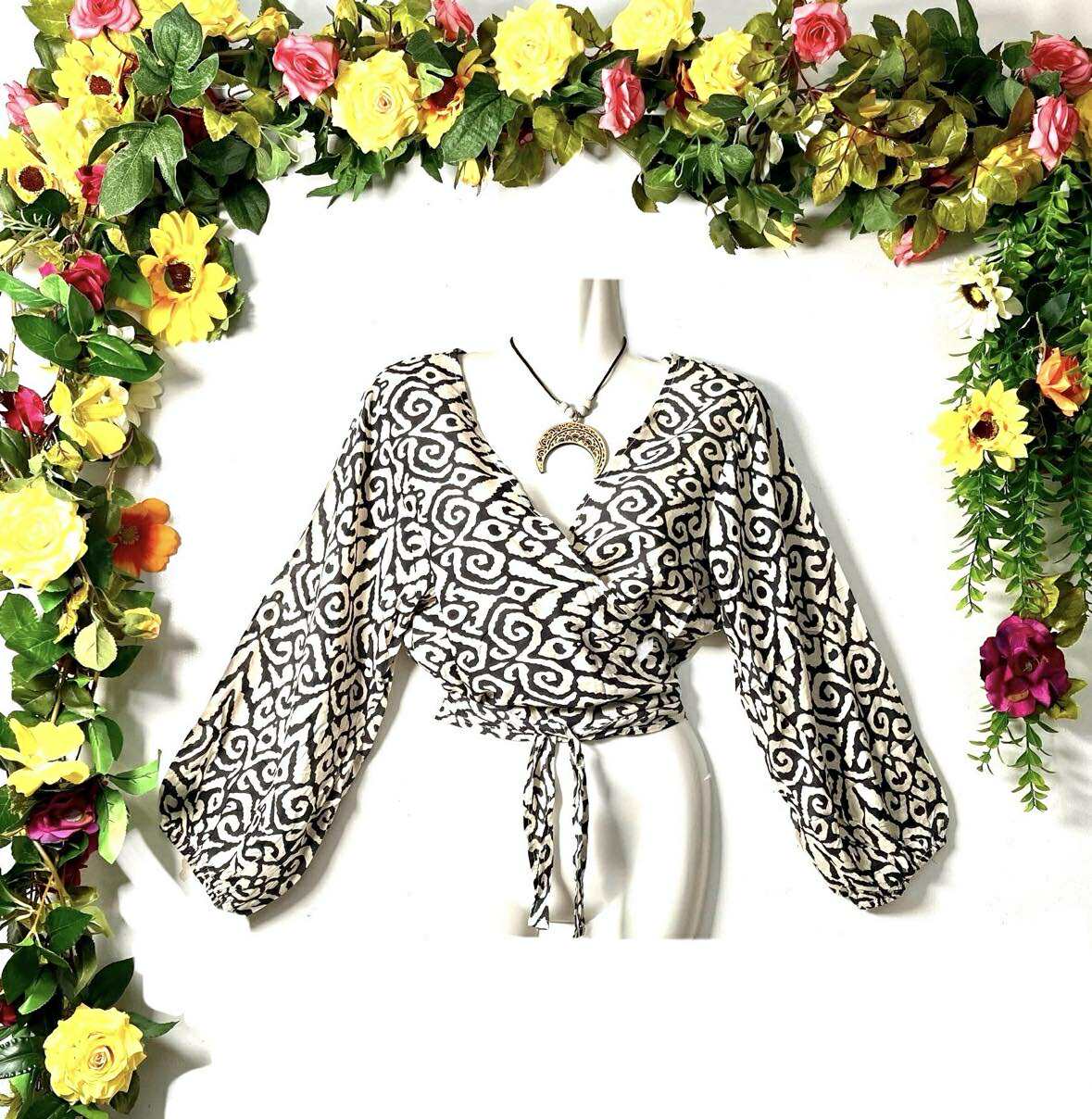 Tribal Muse Wrap Top