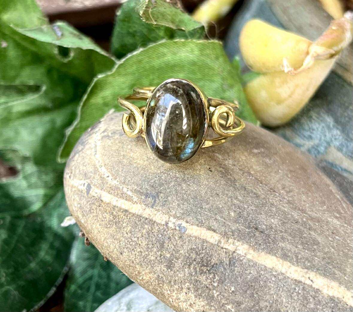 Oval Gemstone Mystic Rings