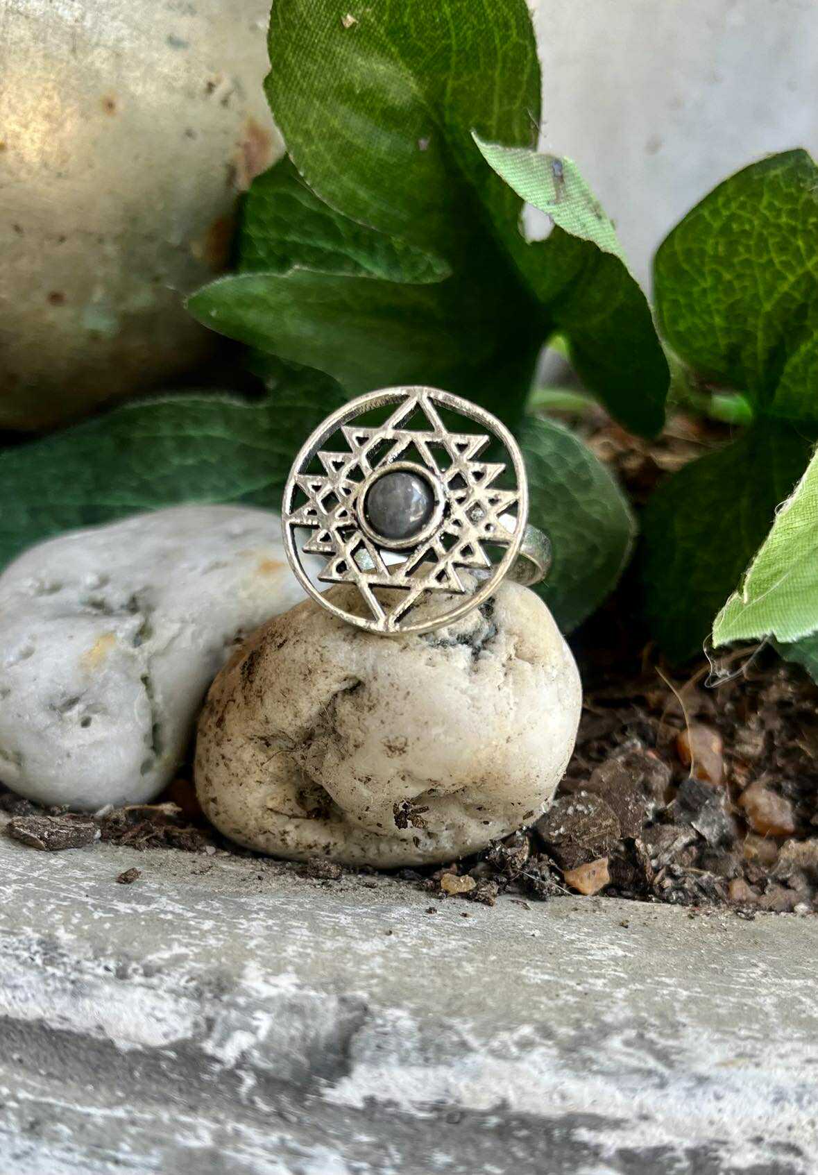 Sacred Star Mandala Ring