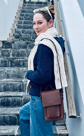 Leather Cross-Body Satchel