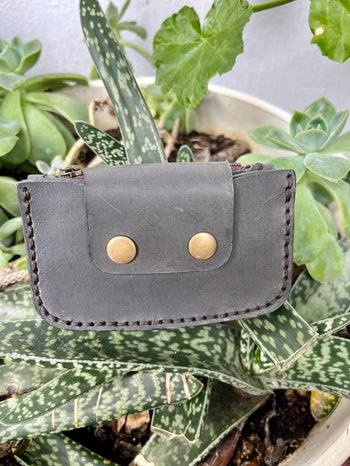 Leather Accordion Purse
