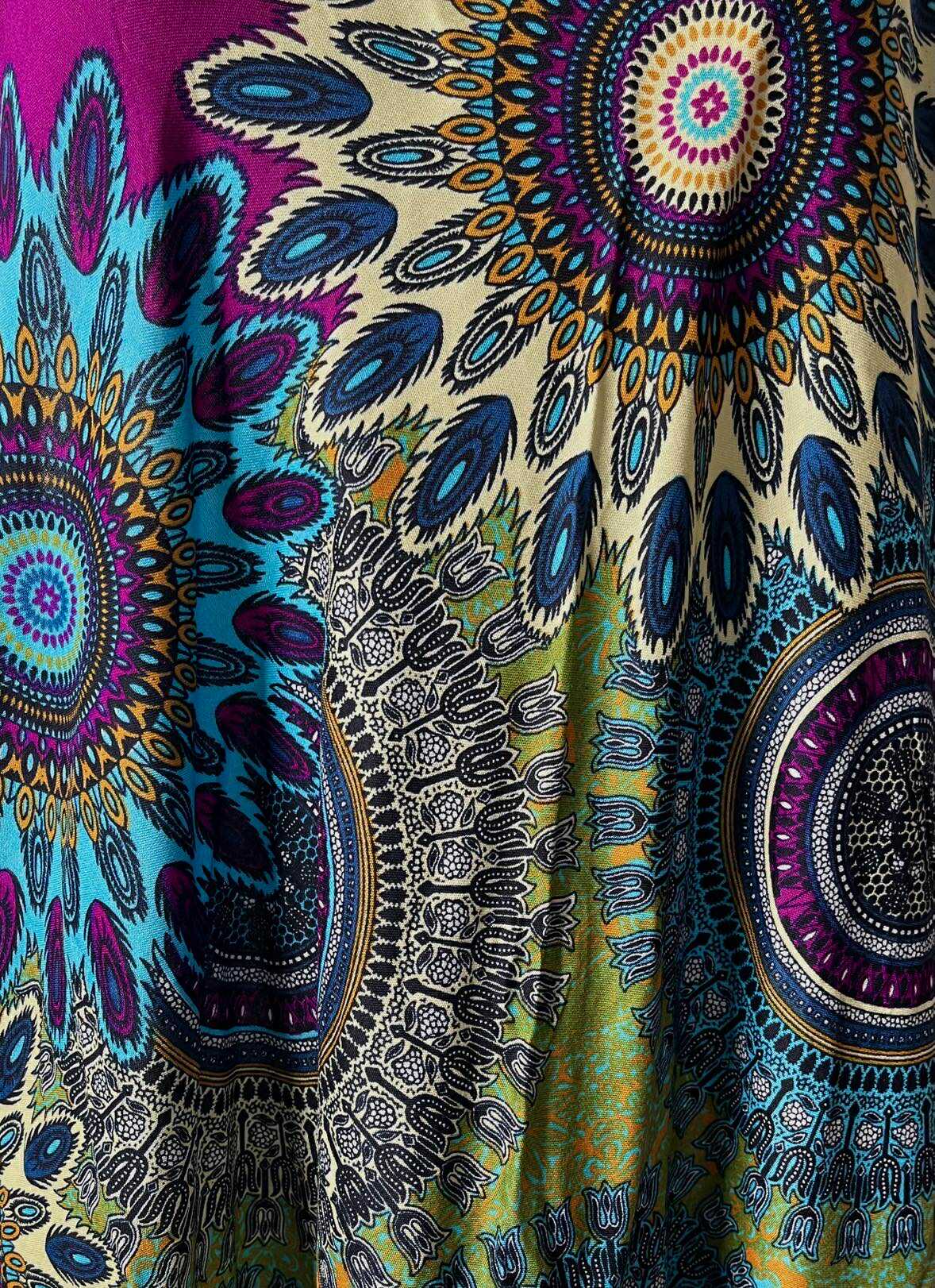 Thai Mandala Splash Swing Dress