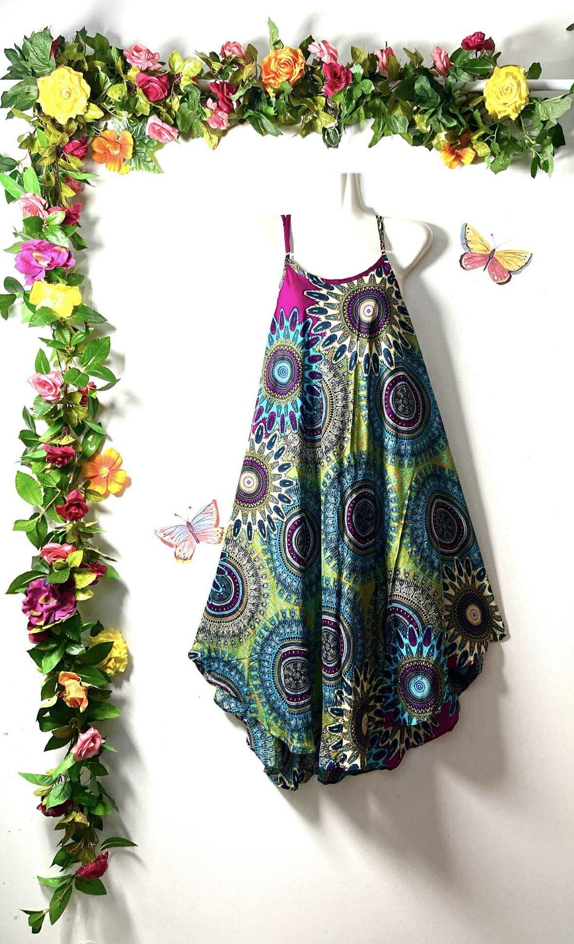 Thai Mandala Splash Swing Dress