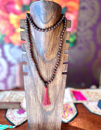 Mala Beads Red Sandlewood