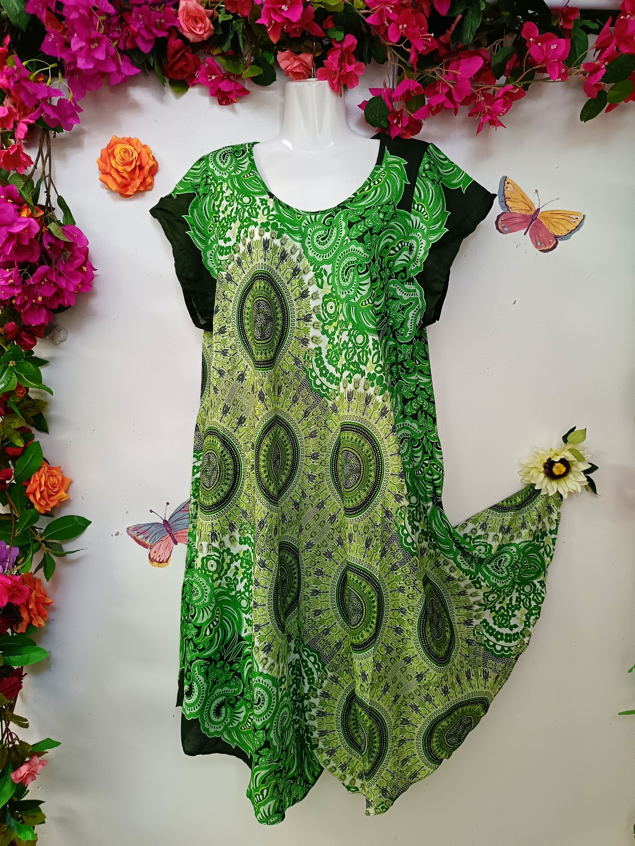 Thai Boho Dress Short Sleeve