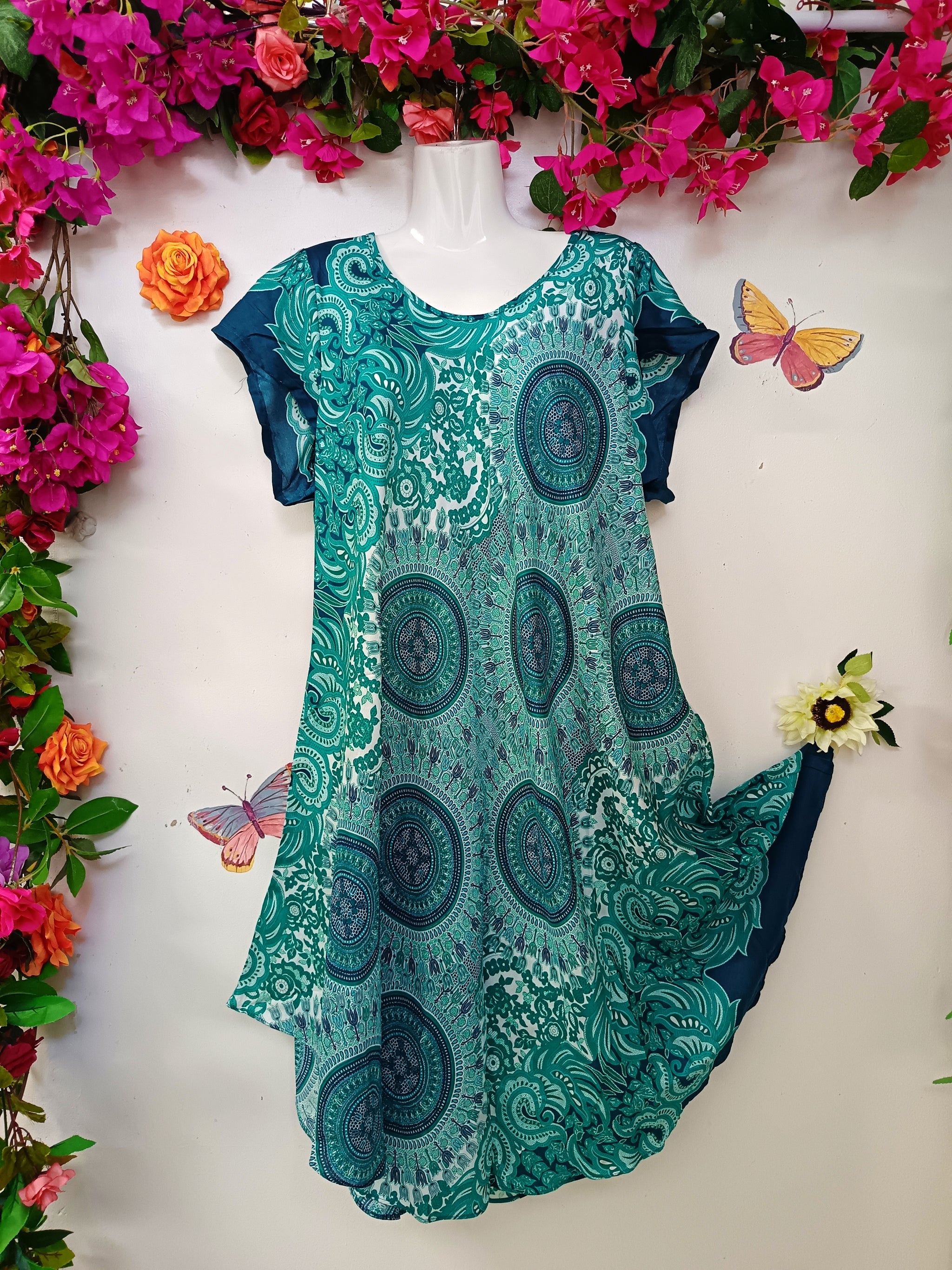 Thai Boho Dress Short Sleeve