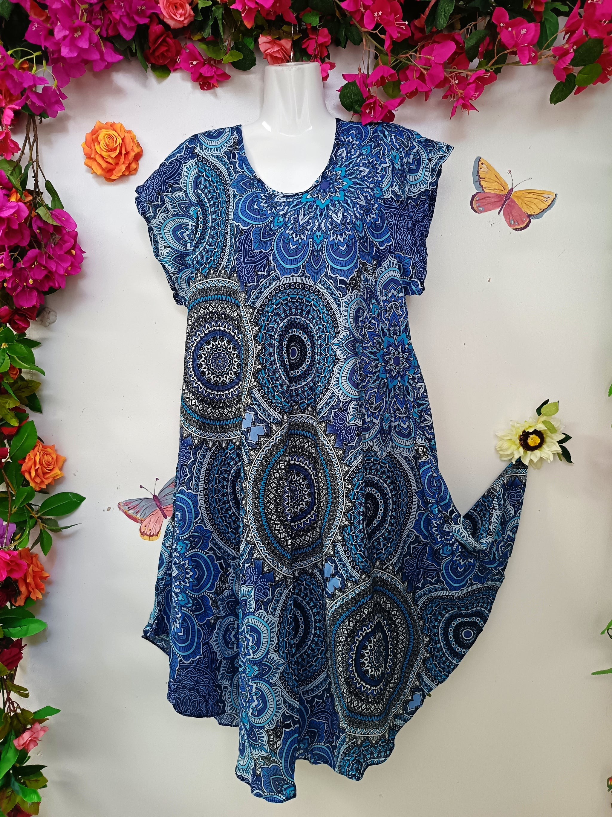 Thai Boho Dress Short Sleeve