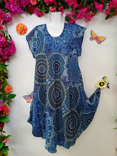 Thai Boho Dress Short Sleeve