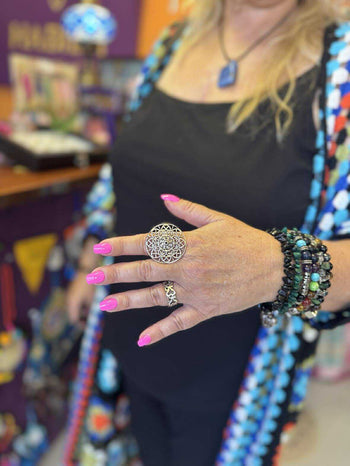 Mandala Sunburst Ring