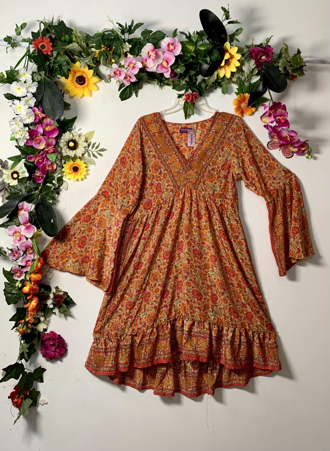 Sunmoon Long-Sleeve Babydoll Dress
