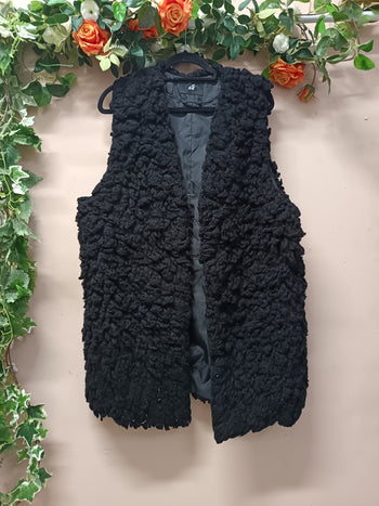 Midnight Pebble Faux Fur Vest
