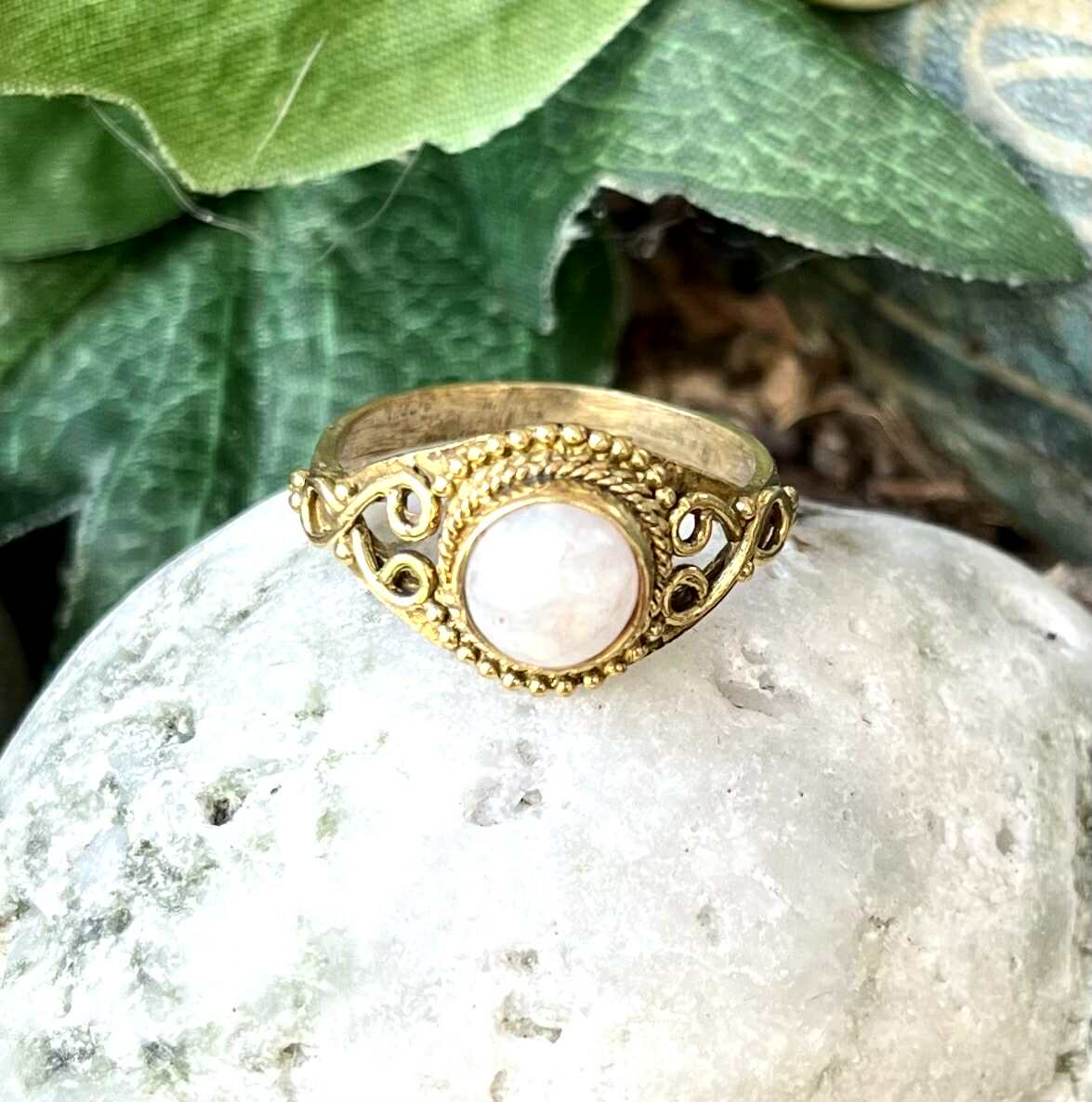 Brass Gypsy Heart Rings
