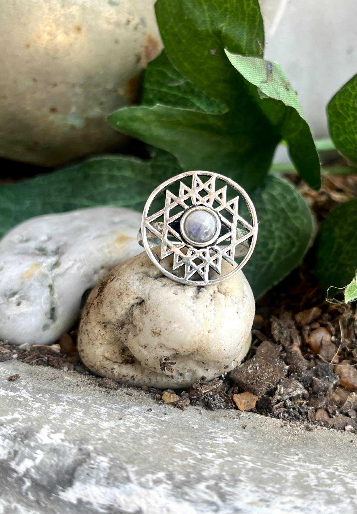 Sacred Star Mandala Ring