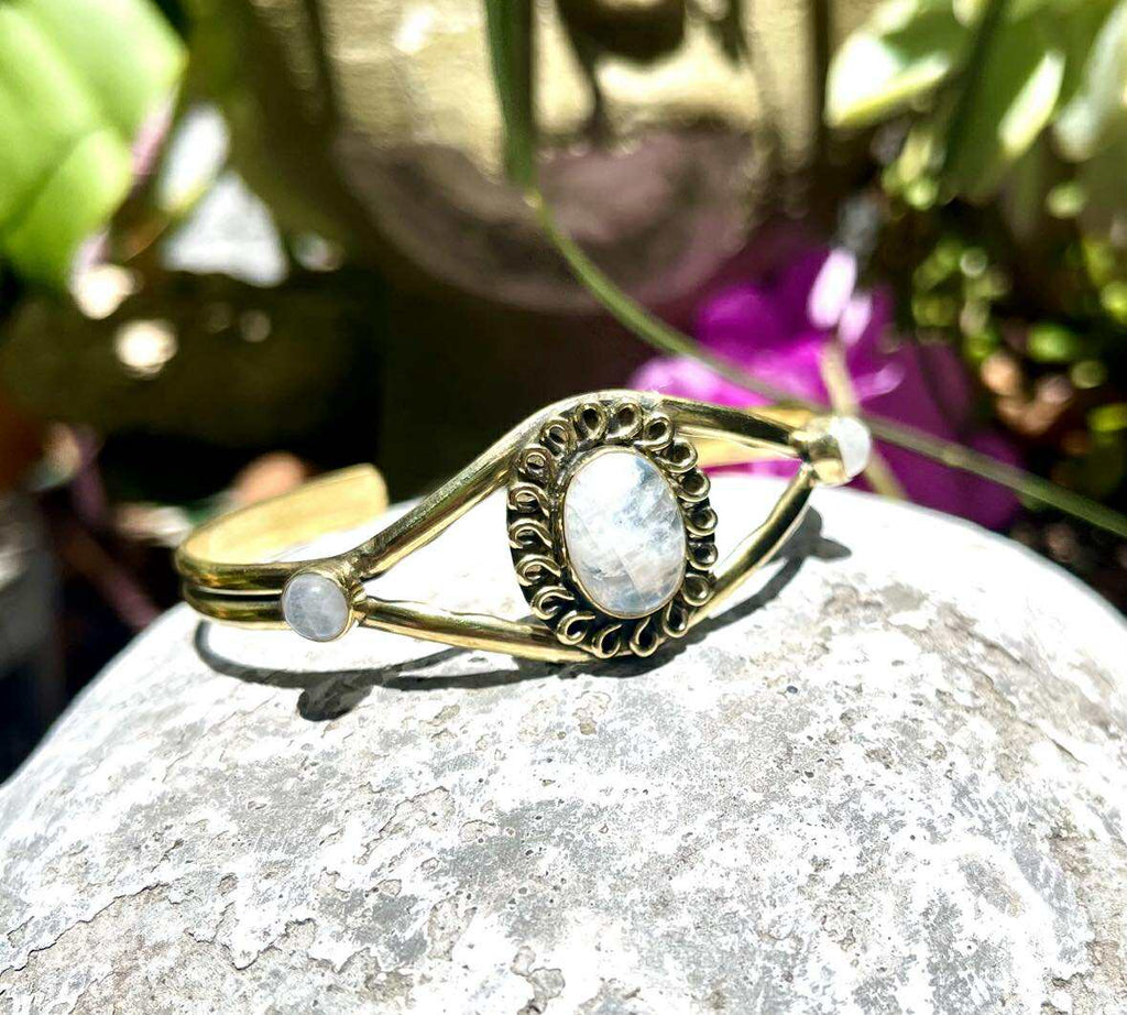 Brass Orbit Gem Bangles