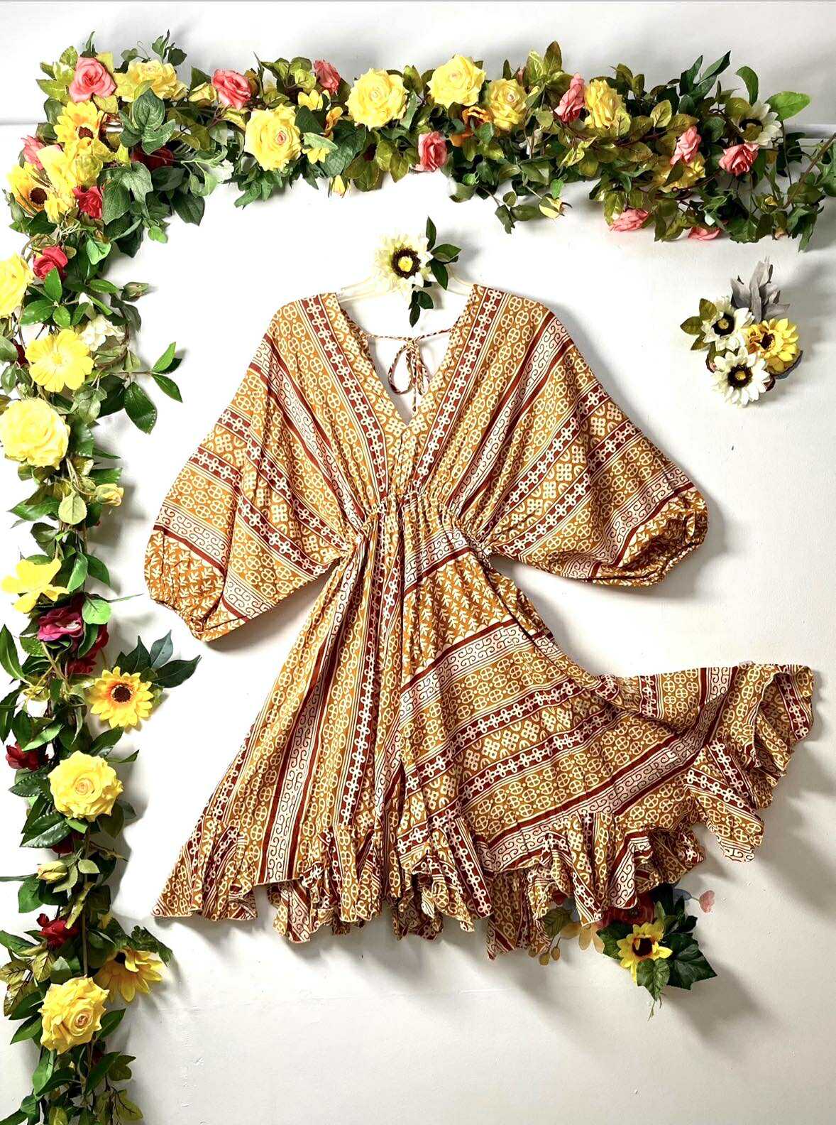 Nomad Cotton Peasant Dress