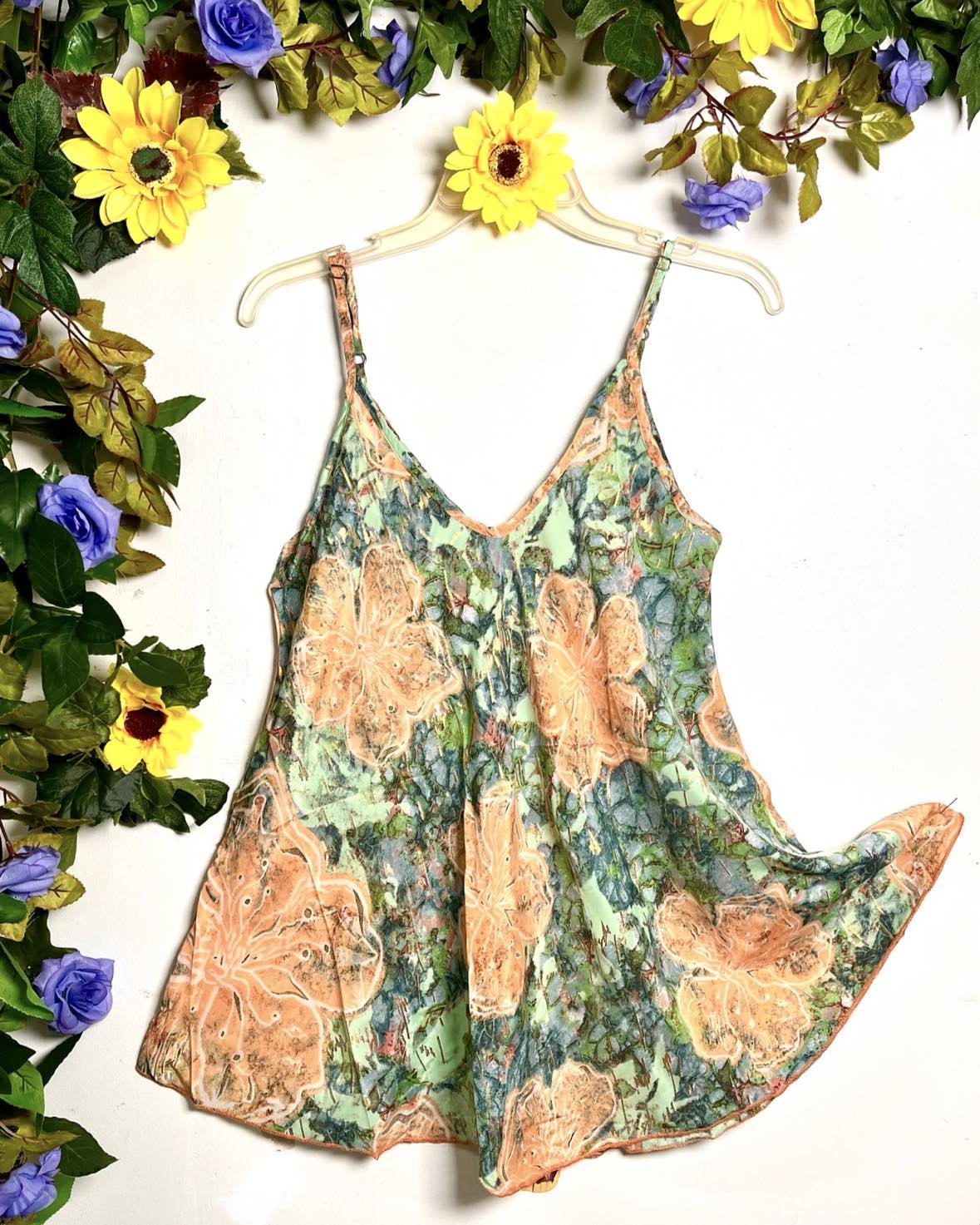Silk Babydoll Strappy Top