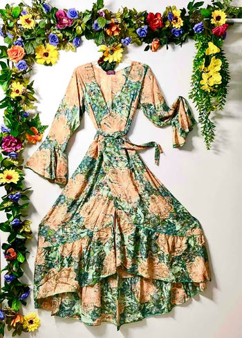 Silk Hi-Low Wrap Kimono