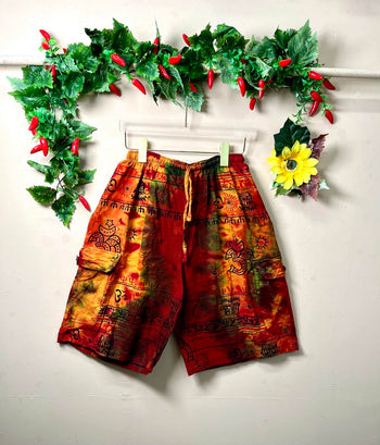 Thai Block-Print Hippie Shorts