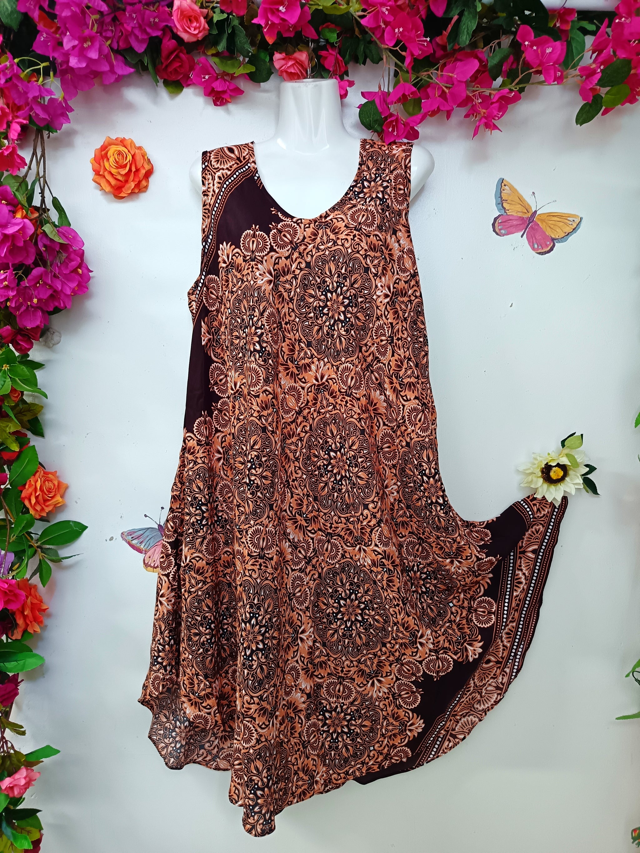 Thai Sleeveless Swing Dress