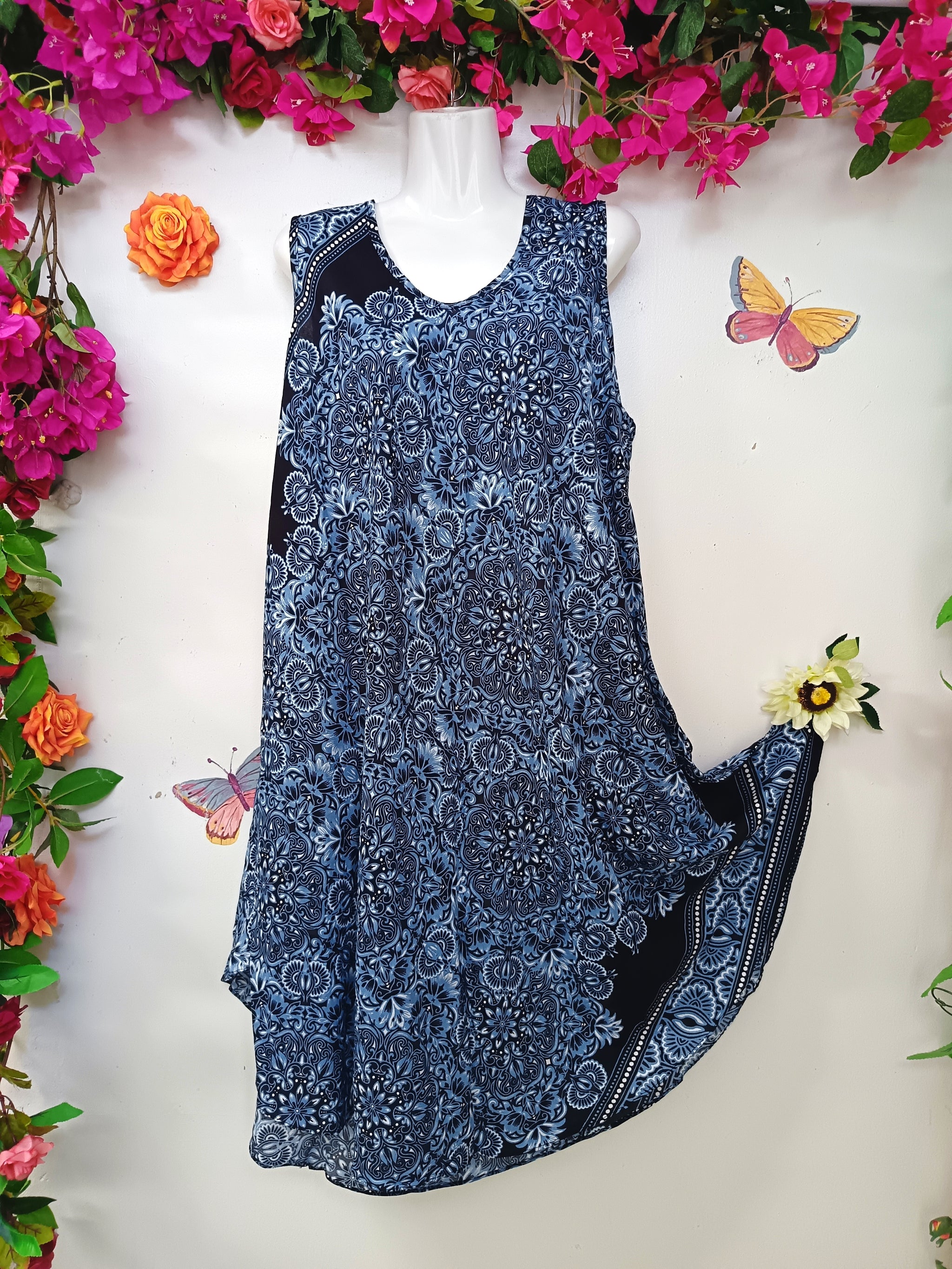 Thai Sleeveless Swing Dress