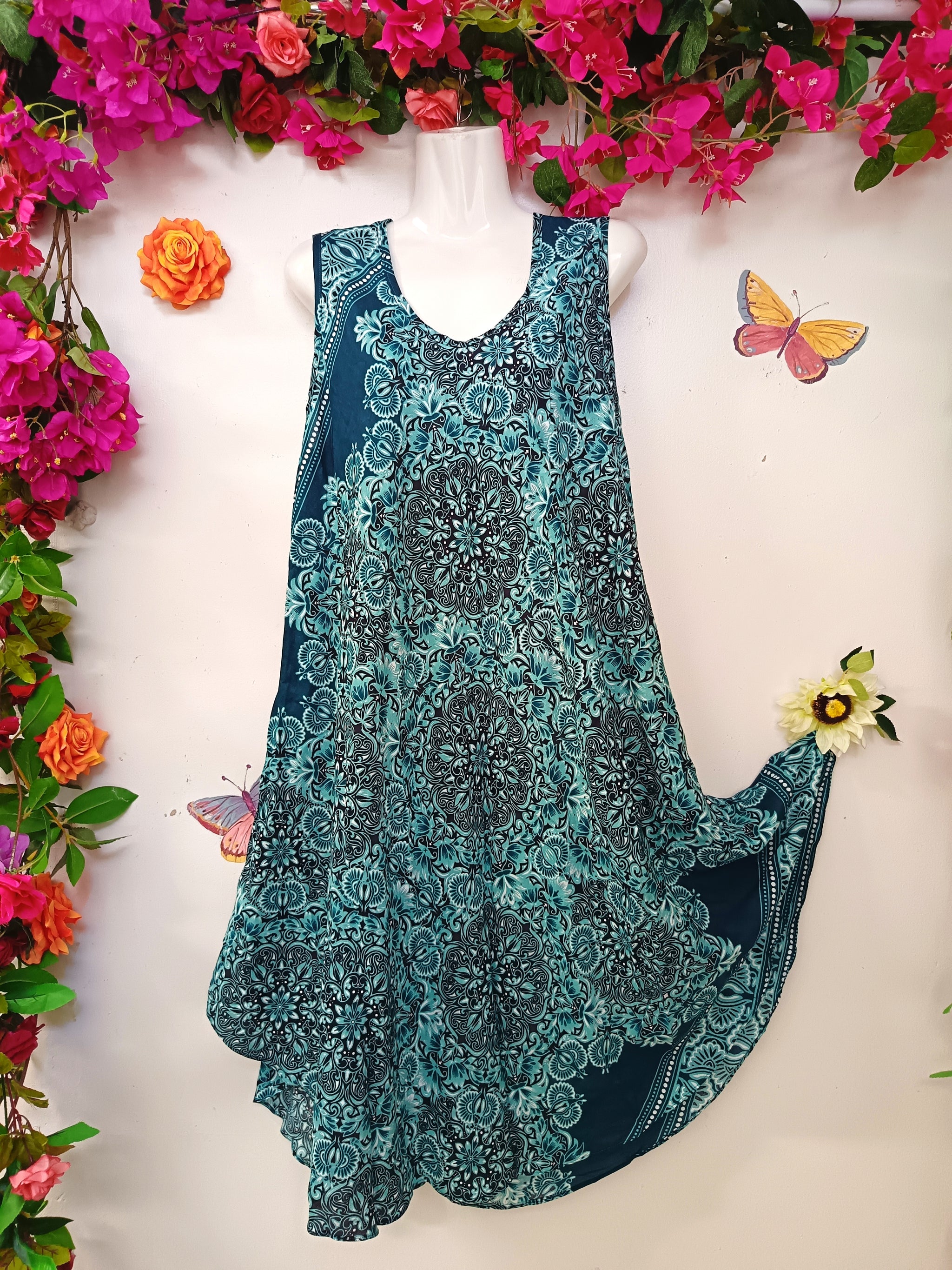 Thai Sleeveless Swing Dress