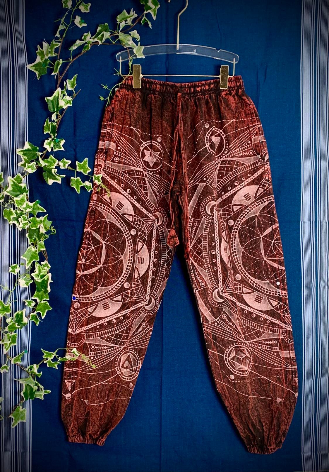 Hippie Print Pants - M/L