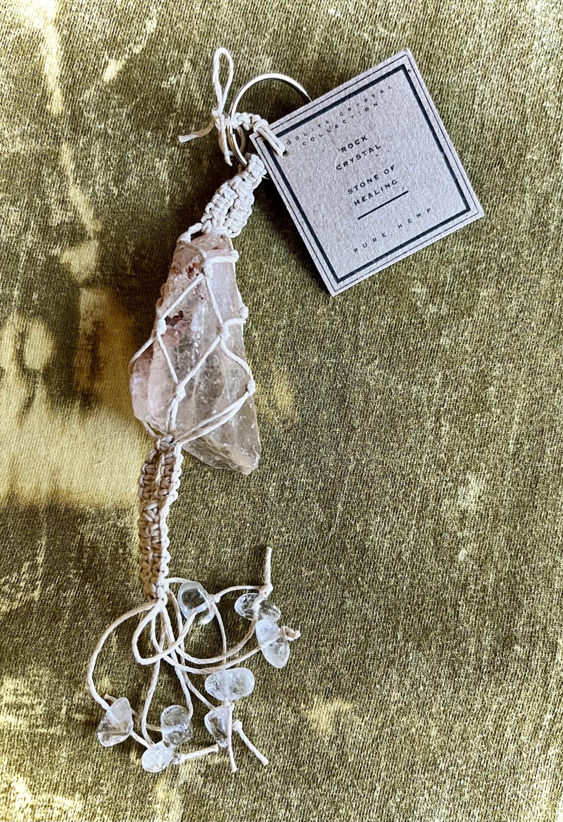 Precious Stone Macrame Keyring