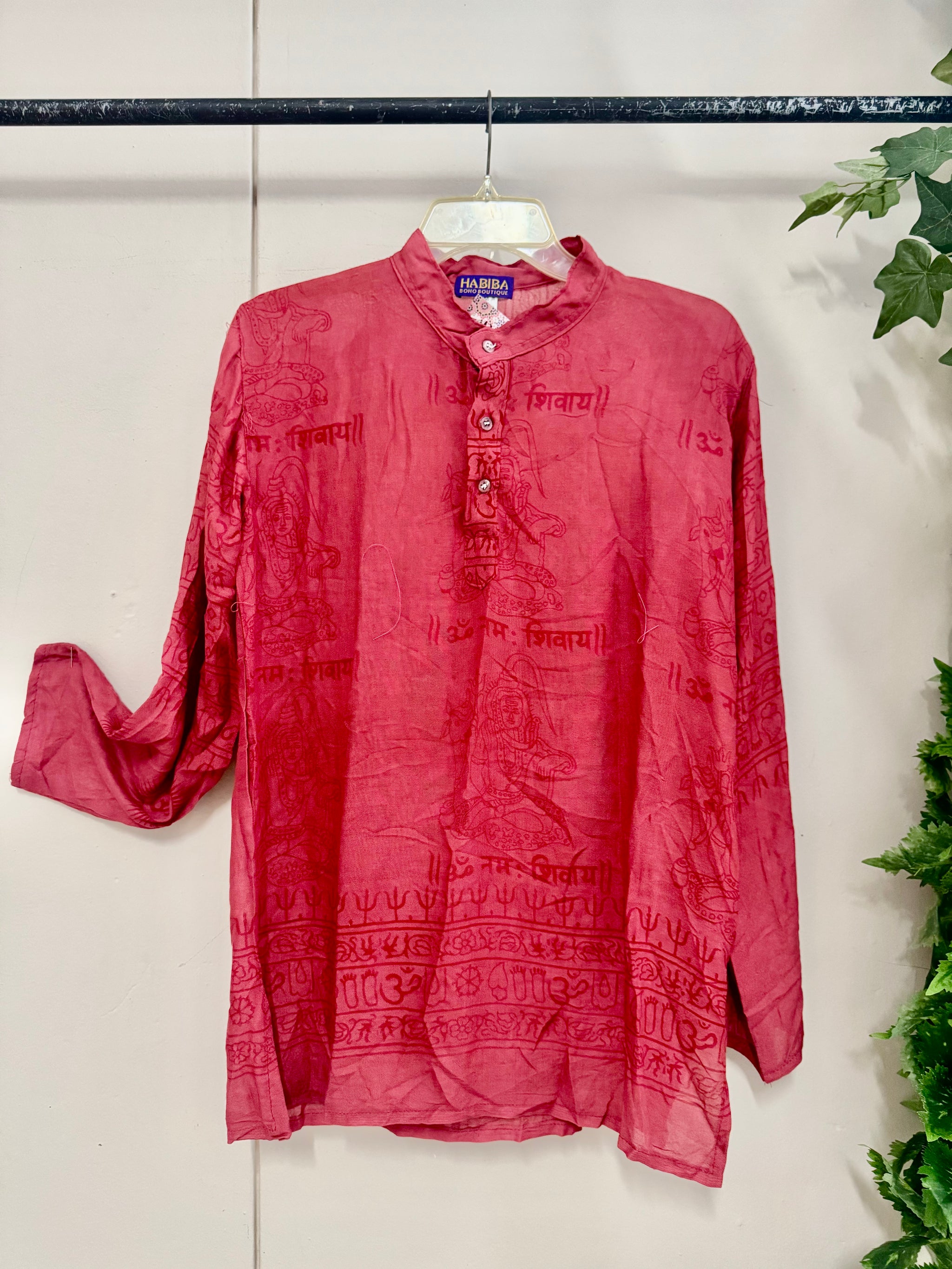 Prayer Manderin Shirt (Large)