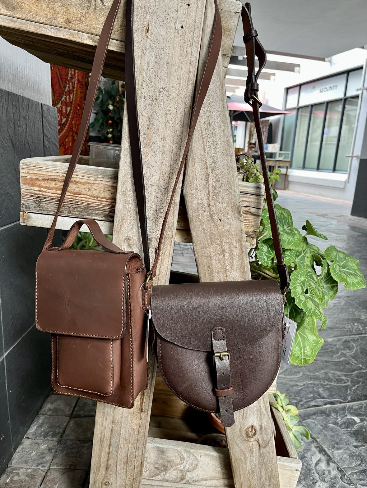 Leather Cross-Body Saddle Bag