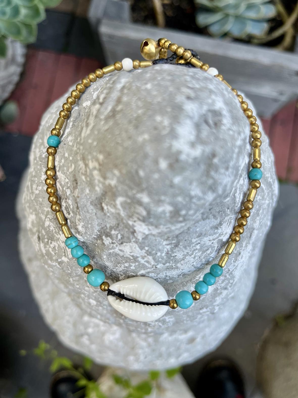 Sea Whisper Cowrie Anklet