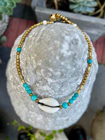 Sea Whisper Cowrie Anklet