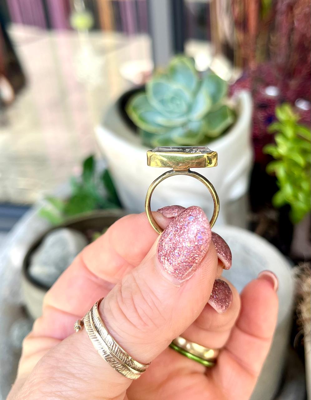 Crystal Bar Ring