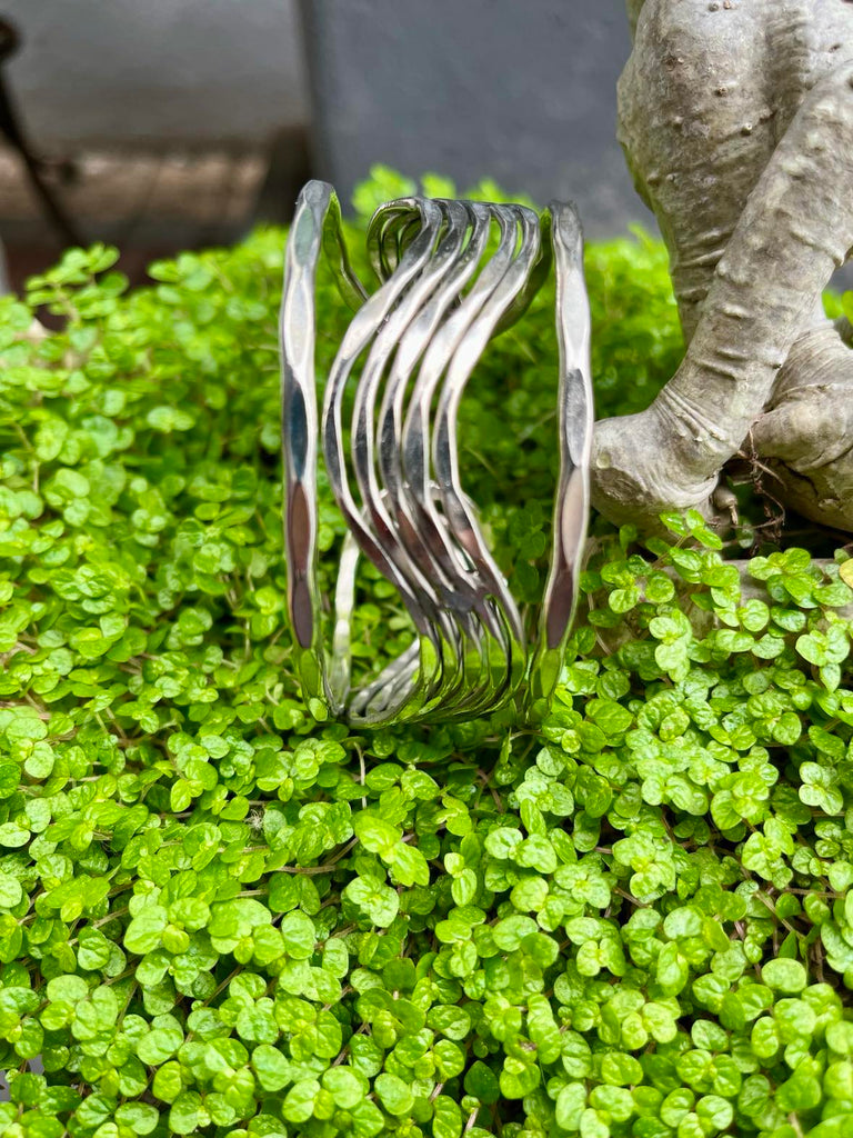 Silver Thick Wire Bangle