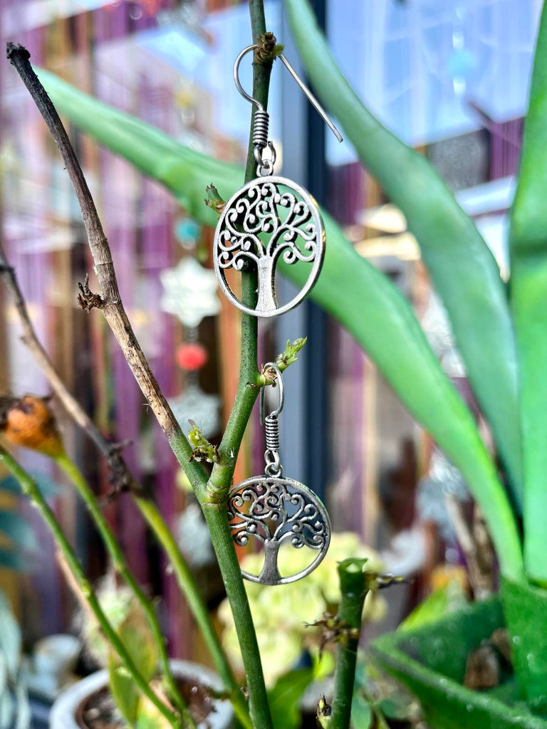 Silver Tree Of Life Earings